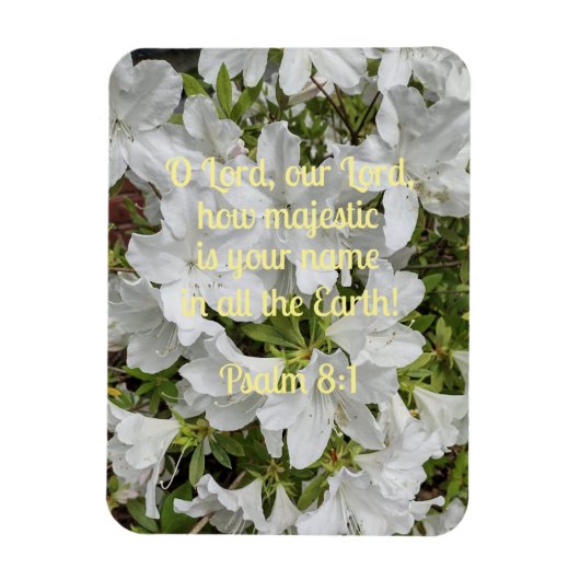 詩篇8:1主よ、主よ、どのように威厳のあるか マグネット (縦)