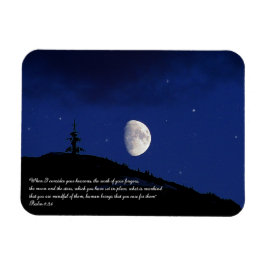 詩篇8:3,4聖なる書物、 経典 感動的 マグネット