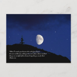 詩篇8:3,4 聖書 霊感 ポストカード