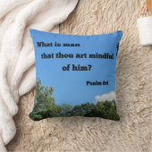 詩篇8:4あなたは彼に心を留めている人は何であるか クッション (ブランケット)