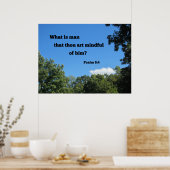 詩篇8:4あなたは彼に心を留めている人は何であるか ポスター (キッチン)