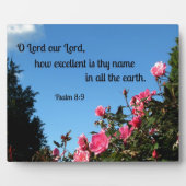 詩篇8:9主よ、あなたの優しさは… フォトプラーク (正面)