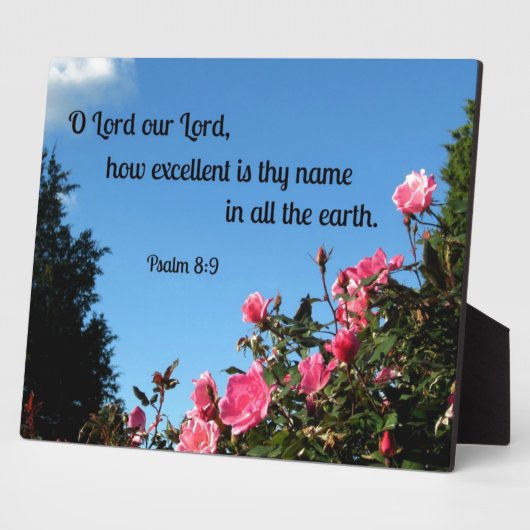 詩篇8:9主よ、あなたの優しさは… フォトプラーク (側面)