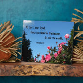 詩篇8:9主よ、あなたの優しさは… フォトプラーク (側面)