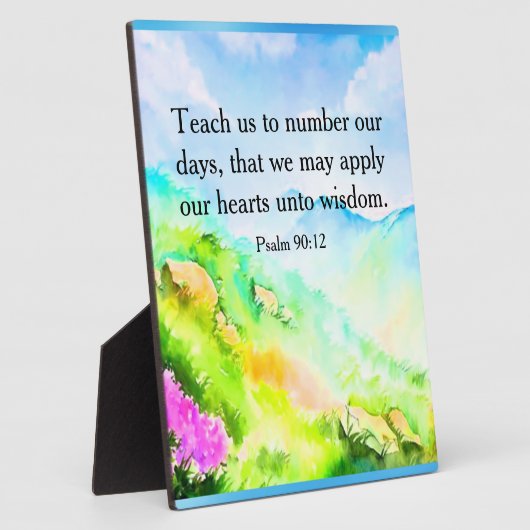 詩篇90:12 フォトプラーク (側面)