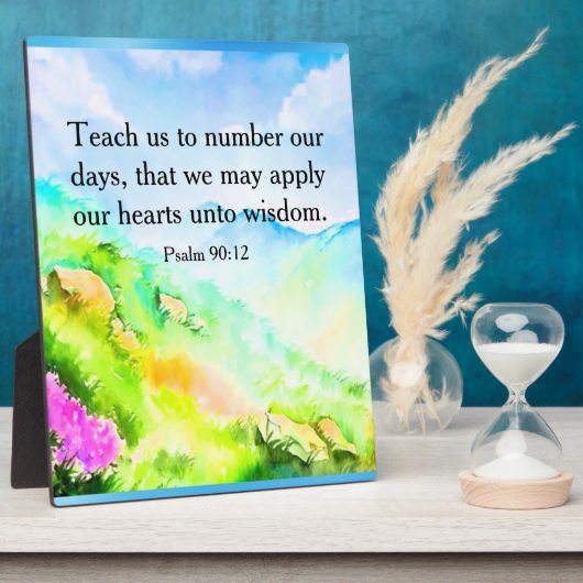 詩篇90:12 フォトプラーク (側面)