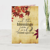 詩篇90:17主の恵みが私たちに休んだ カード (正面)