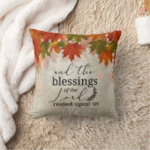 詩篇90:17主の恵みが私たちに休んだ クッション (ブランケット)