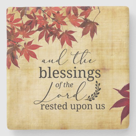 詩篇90:17主の恵みが私たちに休んだ ストーンコースター (正面)