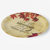 詩篇90:17主の恵みが私たちに休んだ ペーパープレート (アングル)