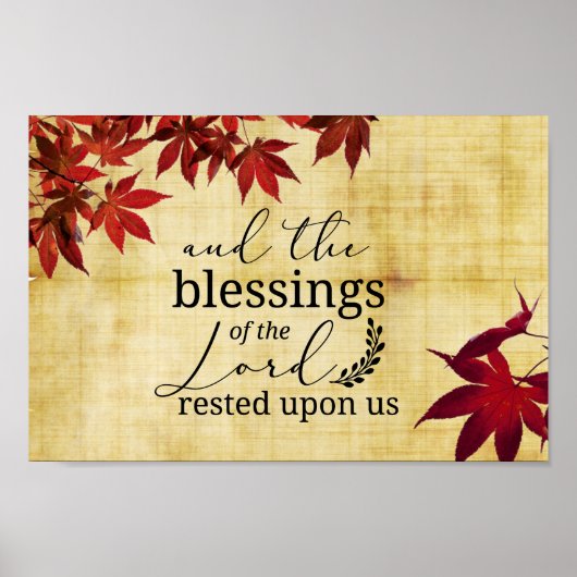 詩篇90:17主の恵みが私たちに休んだ ポスター (正面)