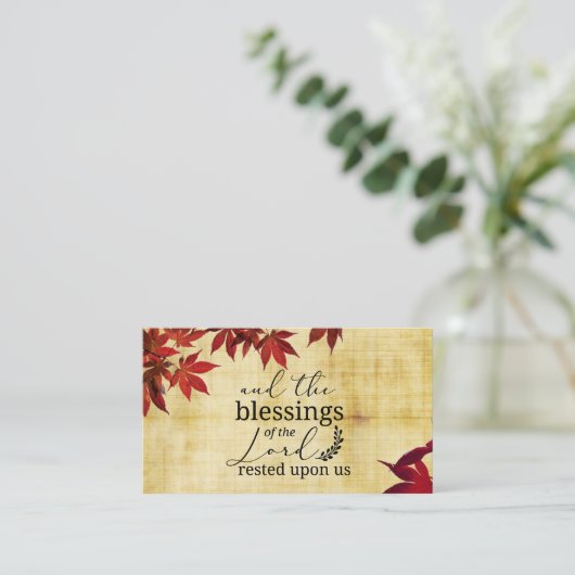 詩篇90:17主の恵みが私たちに休んだ 名刺 (スタンド正面)