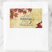 詩篇90:17主の恵みが私たちに休んだ 長方形シール (バッグ)