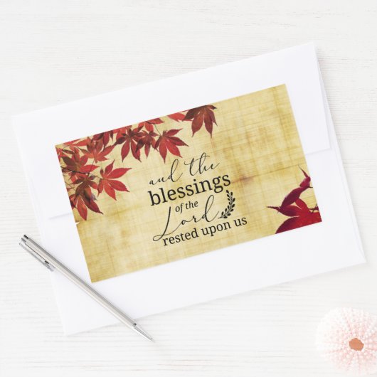 詩篇90:17主の恵みが私たちに休んだ 長方形シール (封筒)