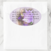 詩篇90:17 KJV聖書の聖句 楕円形シール (バッグ)