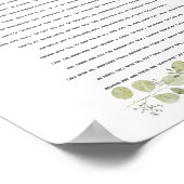 詩篇91あなたの子供ユーカリ葉のカスタム ポスター (角)