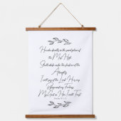 詩篇91ボタニカル・クリスチャンとバイブル葉アート 吊り下げ型タペストリー (正面)