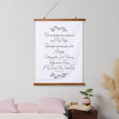 詩篇91ボタニカル・クリスチャンとバイブル葉アート 吊り下げ型タペストリー (寝室)