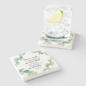 詩篇91ユーカリリースキリスト教信仰バイブル ストーンコースター (横)