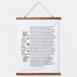 詩篇91ユーカリ葉ス聖句クリスチャン 吊り下げ型タペストリー