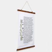 詩篇91ユーカリ葉ス聖句クリスチャン 吊り下げ型タペストリー (傾斜あり)