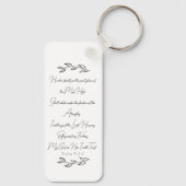 詩篇91植物学葉聖書聖句 キーホルダー (裏面)