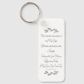 詩篇91植物学葉聖書聖句 キーホルダー (正面)