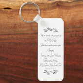詩篇91植物学葉聖書聖句 キーホルダー (正面)