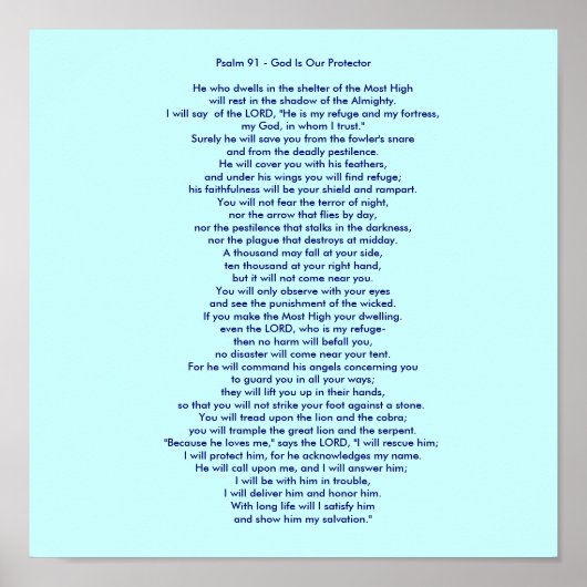 詩篇91 – 神は私たちの保護者である ポスター (正面)