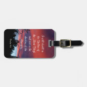 詩篇91:1秘密の場所に住むカスタム ラゲッジタグ (正面横)