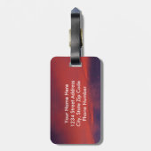 詩篇91:1秘密の場所に住むカスタム ラゲッジタグ (裏面縦)