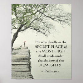 詩篇91:1秘密の場所に住む者 ポスター