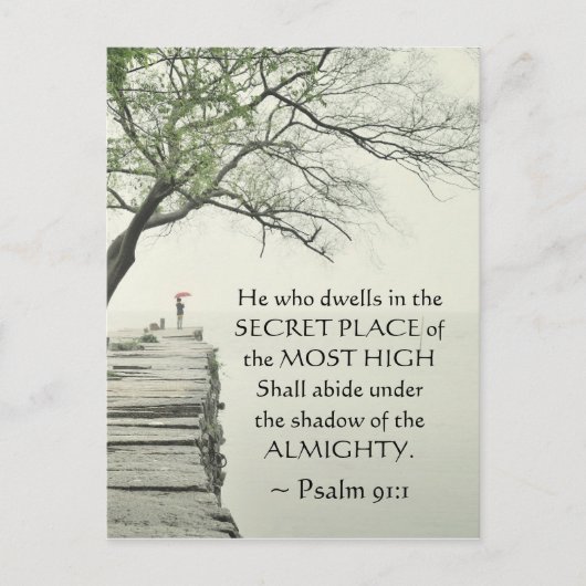 詩篇91:1秘密の場所に住む者 ポストカード (正面)