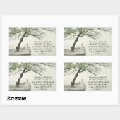 詩篇91:1秘密の場所に住む者 長方形シール (シート)