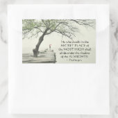 詩篇91:1秘密の場所に住む者 長方形シール (バッグ)