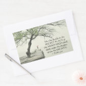 詩篇91:1秘密の場所に住む者 長方形シール (封筒)