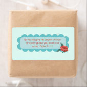 詩篇91:11天使たちがあなたを守るキリスト教のバラ芸術 ラベル (インサイチュ)