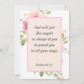 詩篇91:11聖書の保護カードについての聖句 シーズンカード
