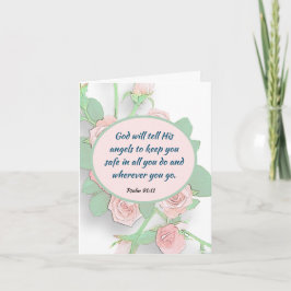 詩篇91:11聖書の恵みに関する聖句 シーズンカード