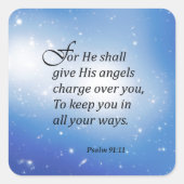 詩篇91:11 スクエアシール (正面)