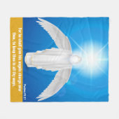 詩篇91:11 – 信仰フリースブランケット、50"x60" フリースブランケット (正面(横))