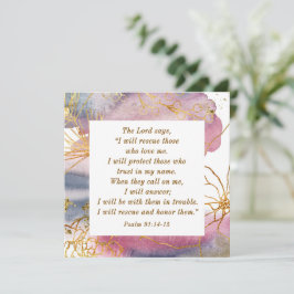 詩篇91:14-15主は私が聖書のカードを救うと言う