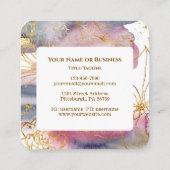 詩篇91:14-15主は私が聖書を救うと言われる スクエア名刺 (裏面)