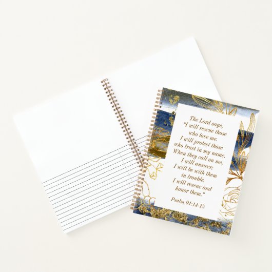 詩篇91:14-15主は私が聖書を救うと言われる ノートブック (内部)