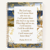 詩篇91:14-15主は私が聖書を救うと言われる ノートブック (正面)