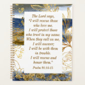 詩篇91:14-15主は私が聖書を救うと言われる プランナー手帳 (正面)