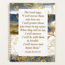 詩篇91:14-15主は私が聖書を救うと言われる プランナー手帳