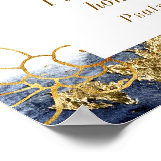 詩篇91:14-15主は私が聖書を救うと言われる ポスター (角)