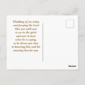 詩篇91:14-15主は私が聖書を救うと言われる ポストカード (裏面)