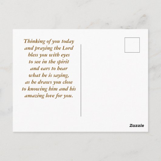 詩篇91:14-15主は私が聖書を救うと言われる ポストカード (裏面)